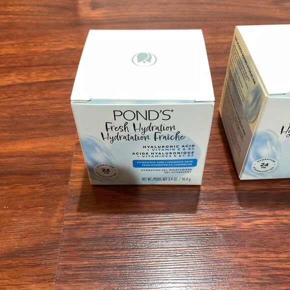 2 Pond’s Fresh Hydration Hyaluronic Acid Gel Moisturizer Face Cream 3.4 oz - Picture 7 of 10